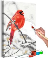 Doe-het-zelf op canvas schilderen - Red Bird.