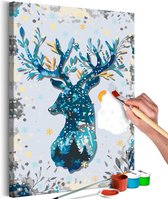 Doe-het-zelf op canvas schilderen - Nightly Deer.