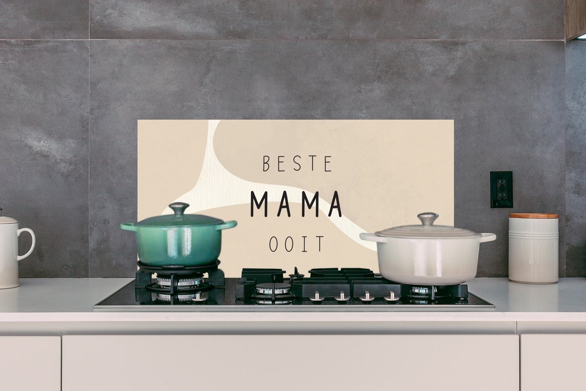 KitchenYeah Spatscherm 90x45 cm - Beste mama ooit - Aluminium thumbnail 4