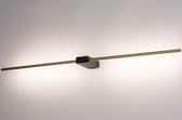 Lumidora Wandlamp 74628 - Ingebouwd LED - 10.0 Watt - 1000 Lumen - 2700 Kelvin - Zwart - Goud - Messing - Metaal - Badkamerlamp