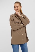 Vero Moda Blouse Vmulia L/s Overshirt Tlr 10260078 Fosil Dames Maat - W38