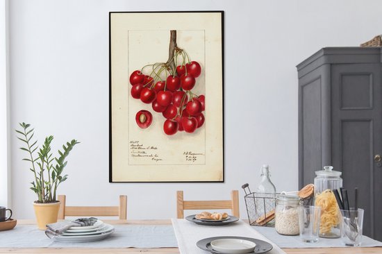 Canvas Schilderij Kersen - schilderij van Deborah Griscom Passmore - 80x120 cm - Wanddecoratie