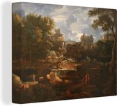 Canvas Schilderij Paysage - schilderij van Sébastien Bourdon - 40x30 cm - Wanddecoratie