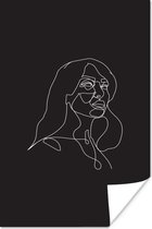 Affiche Femme - Dessin au Line - Zwart - 40x60 cm