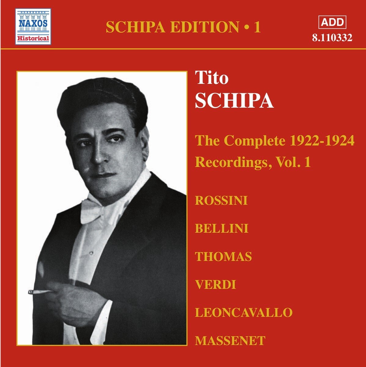 Tito Schipa - Complete Victor Recordings 1922 (CD) (Remastered)