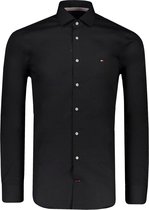 Tommy Hilfiger Overhemd Zwart Aansluitend - Maat UK15.5-EU40 - Heren - Never out of stock Collectie - Katoen