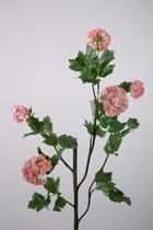 Kunstbloem - Sneeuwbal - topkwaliteit decoratie - 2 stuks - zijden bloem - Roze - 114 cm hoog