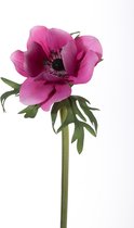 Kunstbloem - Anemoon - topkwaliteit decoratie - 2 stuks - zijden bloem - Roze - 43 cm hoog