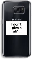 Case Company® - Galaxy S7 hoesje - Don't give a shit - Soft Case / Cover - Bescherming aan alle Kanten - Zijkanten Transparant - Bescherming Over de Schermrand - Back Cover