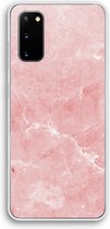 Case Company® - Galaxy S20 hoesje - Roze marmer - Soft Case / Cover - Bescherming aan alle Kanten - Zijkanten Transparant - Bescherming Over de Schermrand - Back Cover