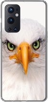 Geschikt voor OnePlus 9 Pro hoesje - Jongens - Adelaar - Amerikaanse zeearend - Vogel - Portret - Snavel - Ogen - Siliconen Telefoonhoesje
