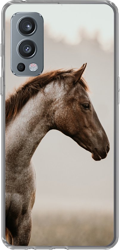 OnePlus Nord 2 5G - Cheval - Brouillard - Nature - Coque de téléphone en Siliconen
