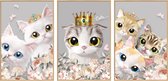 Muursticker Schattige Kat in Fotolijst - Kinderkamer - Jongenskamer - meisjeskamer - Muurdecoratie - Wandsticker - Sticker Voor Kinderen 60×90CM