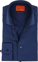 Suitable - Overhemd Navy Blauw Twill DR-05 - 39 - Heren - Slim-fit