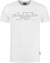 Ballin Amsterdam -  Heren Slim Fit   T-shirt  - Wit - Maat S