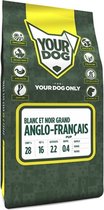 Pup 3 kg Yourdog grand anglo-franÇais blanc et noir hondenvoer