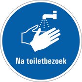 Handen wassen na toiletbezoek sticker 300 mm