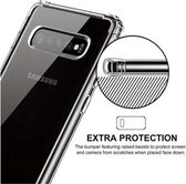 LuxeBass Transparante siliconen hoesje met uitgestoken hoeken voor Samsung Galaxy S10 - telefoonhoes - gsm hoes - gsm hoesjes