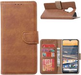 LuxeBass Hoesje geschikt voor Nokia 5.3 - Bookcase Bruin - portemonnee hoesje - telefoonhoes - gsm hoes - telefoonhoesjes