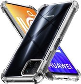 LuxeBass Hoesje geschikt voor Huawei Y5P Anti-shock silicone hoesje transparant