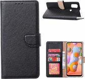 LuxeBass Hoesje geschikt voor Samsung Galaxy A5 2016 - Bookcase Zwart - portemonnee hoesje - bookcase - boekhoesje - book case - boek hoesje