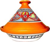 Handgemaakte Marokkaanse Tajine - Aardewerk - Glazuurlaag - Ø 30cm - Bruin