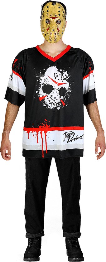 FUNIDELIA Déguisement de hockey Jason Vendredi 13 homme Vendredi 13 - Taille : XL - Zwart