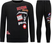 Exclusieve Joggingpak Heren - ICON Rocks - Zwart