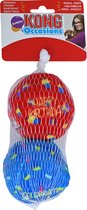 Kong hond Occasions birthday balls large, pak a 2 stuks. - 7,5 x 7,5 x 7,5cm