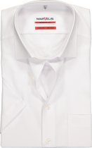 MARVELIS modern fit overhemd - korte mouw - wit - Strijkvrij - Boordmaat: 44