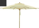 Klassieke parasol - rond groot - Acryl grafiet - zonder knikmechanisme - Ø 350 cm