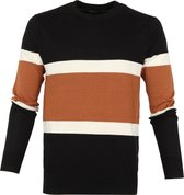 Scotch and Soda - Pullover Gestreept Bruin - Maat XL - Modern-fit