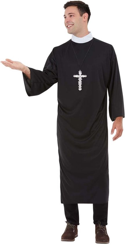 FUNIDELIA Priester Kostuum voor mannen - Maat: XXL - Zwart