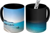 Magische Mok - Foto op Warmte Mok - De oever van het strand op het Eiland Moorea in Frans-Polynesië - 350 ML