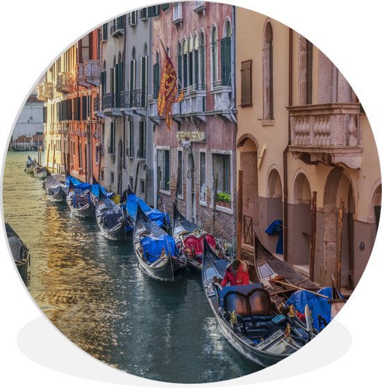 WallCircle - Wandcirkel ⌀ 30 - Venetië - Architectuur - Italië - Ronde schilderijen woonkamer - Wandbord rond - Muurdecoratie cirkel - Kamer decoratie binnen - Wanddecoratie muurcirkel - Woonaccessoires
