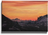 Walljar - Rode Horizon - Muurdecoratie - Canvas schilderij