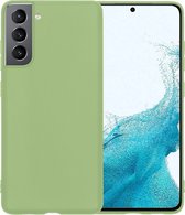Hoesje Geschikt voor Samsung S22 Plus Hoesje Siliconen Case Hoes - Hoes Geschikt voor Samsung Galaxy S22 Plus Hoes Cover Case - Groen