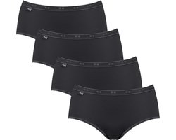 sloggi Basic+ Dames Midi slip - 4-pack - Zwart - Maat 50