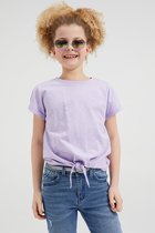 WE Fashion Meisjes T-shirt met knoopdetail