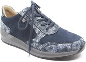 Finn Comfort MORI 05067-902410 Blauw combi veterschoenen met stretch