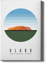 Walljar - Uluru Australia III - Muurdecoratie - Canvas schilderij