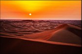 Walljar - Desert Sunset - Muurdecoratie - Canvas schilderij