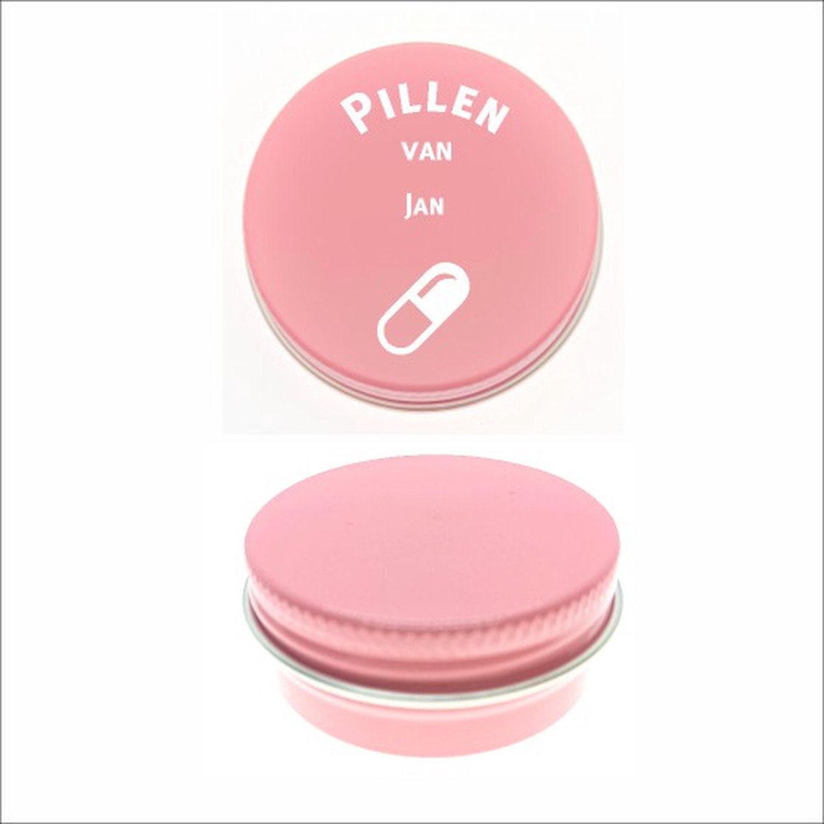Goedkoopste Pillen Blikje Met Naam Gravering - Jan