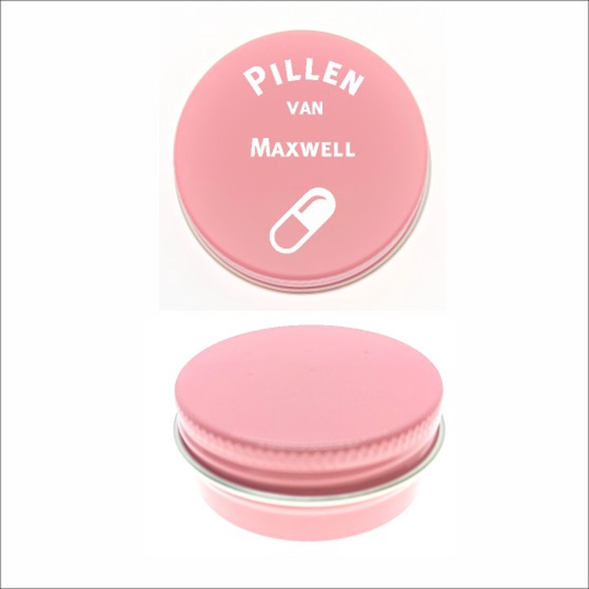 Goedkoopste Pillen Blikje Met Naam Gravering - Maxwell