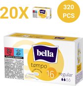 Bella Tampo Regular (16 stuks per verpakking), pak van 20, Tampons, zonder applicator, veilig touwtje, waarde pakket, Voordeelverpakking - 320stucks
