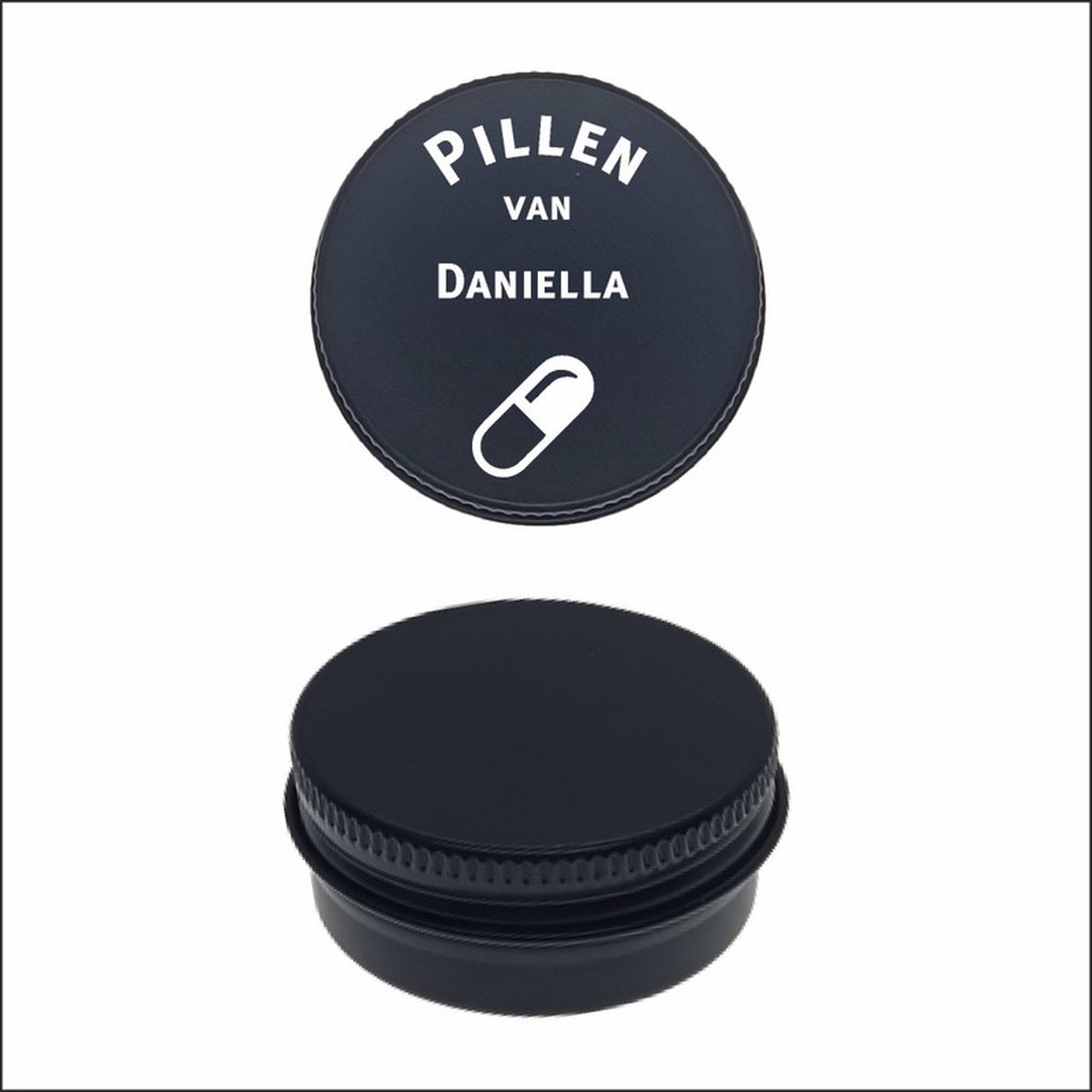 Goedkoopste Pillen Blikje Met Naam Gravering - Daniella