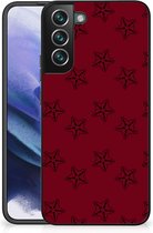 Hippe Hoesjes Geschikt voor Samsung Galaxy S22 Pro Telefoonhoesje met Zwarte rand Sterren