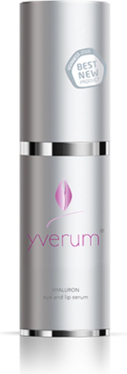 YVERUM HYALURON Eye and Lip serum 15 ml - VEGAN - Verpakt in een luxe doos.