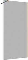 Inloopdouche 40x200 8mm Nano glas mat goud serie Silvio Rookglas