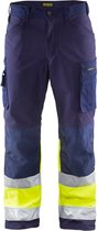 Blaklader Softshell werkbroek High Vis 1562-2517 - Marine/High Vis Geel - C52